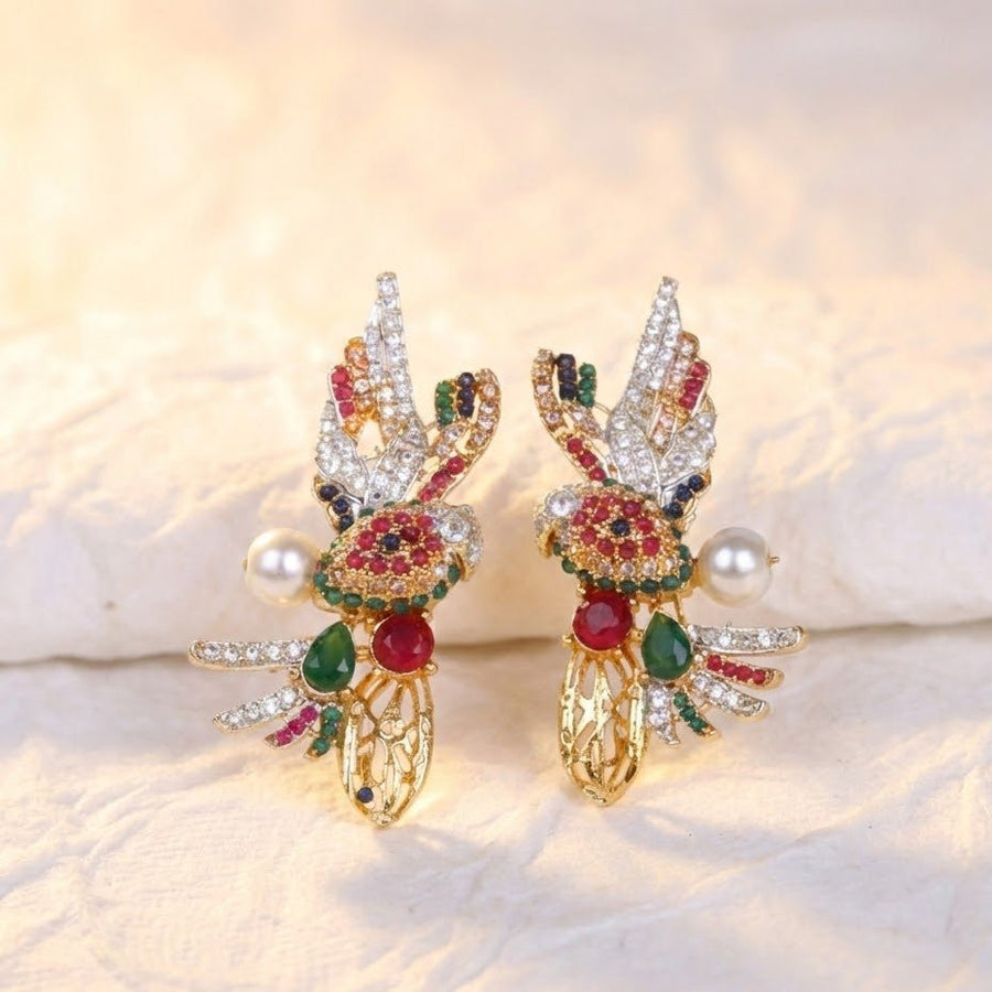 Elegant Parrot Earring - Pehnaawaa