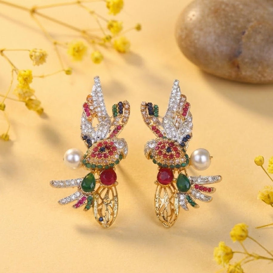 Elegant Parrot Earring - Pehnaawaa