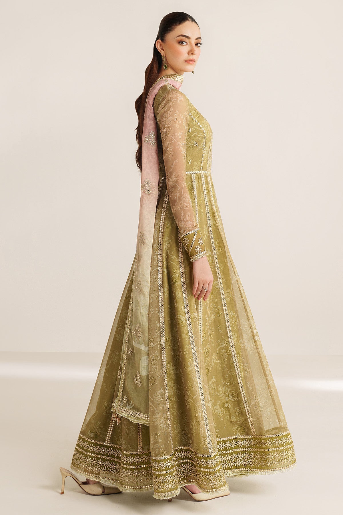 Elegant Embroidered Formal Anarkali Dress