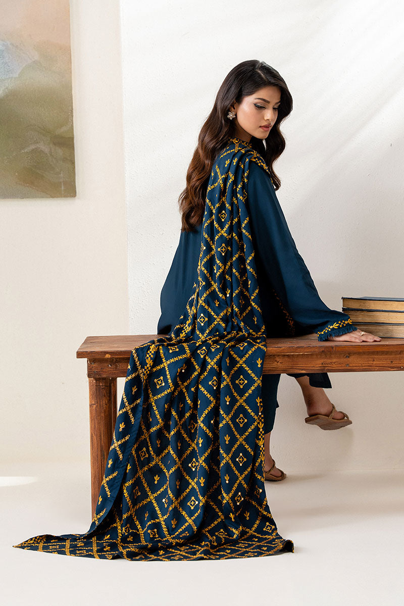 SAGE BLUE-2PC(SHIRT & DUPPATA) - Pehnaawaa