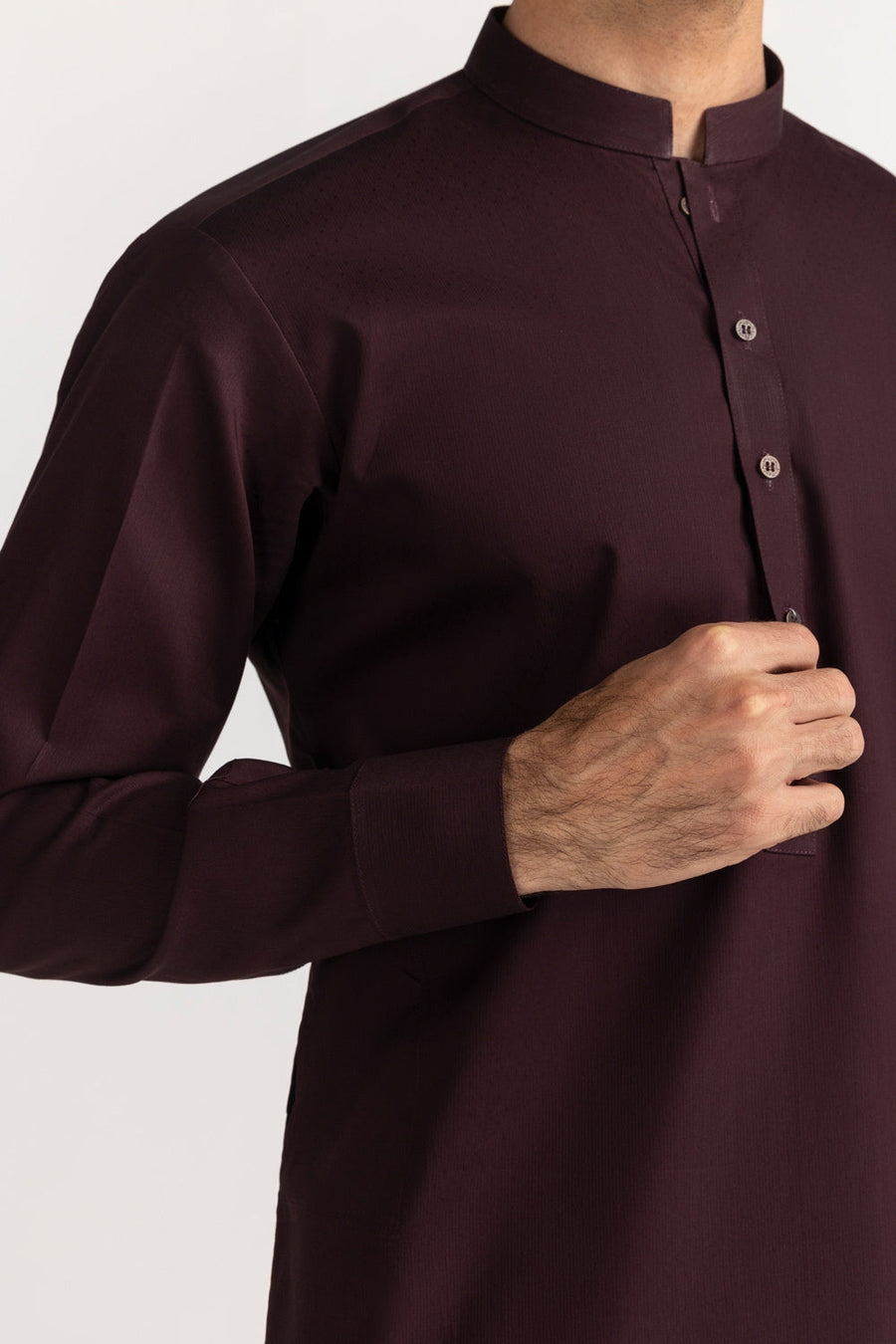 Off-White Cotton 2-Piece Kurta Pajama | Button-Front Tunic Cut