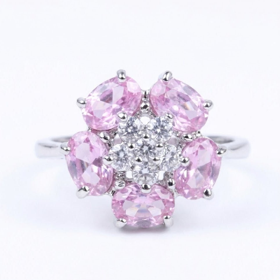 Elegant Pink Floral Ring