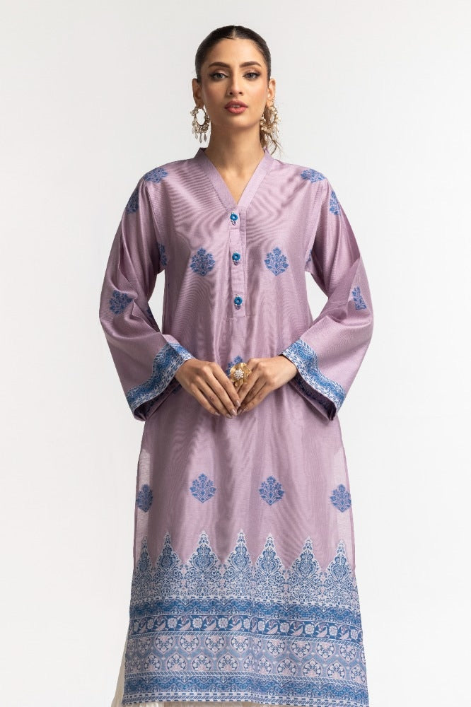 Lilac Viscose 2-Piece Salwar Kameez | Resham Embroidery