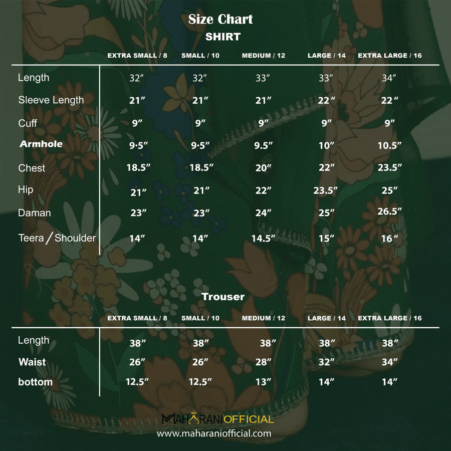 Green Glamour – Elegant Embroidered Suit for Women