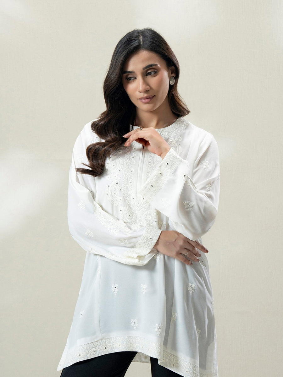 Grip Kurti - Embroidered (Pret) - Pehnaawaa