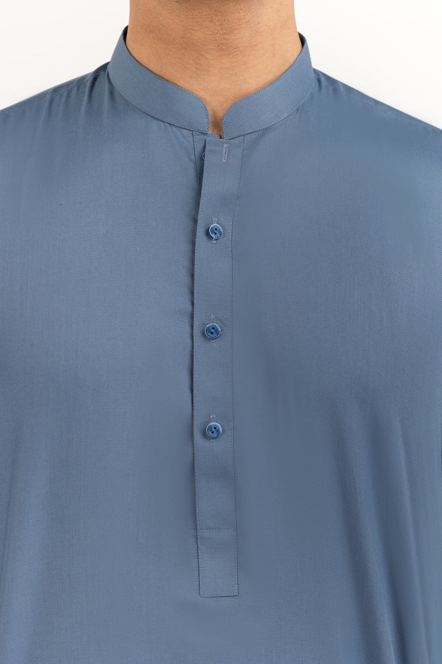 Sage Linen 2-Piece Kurta Set | Mandarin Collar
