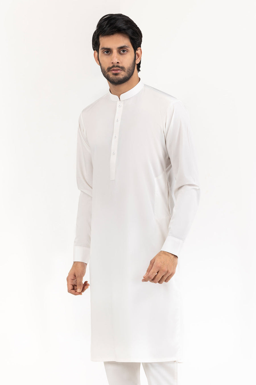 Sage Linen 2-Piece Kurta Set | Mandarin Collar