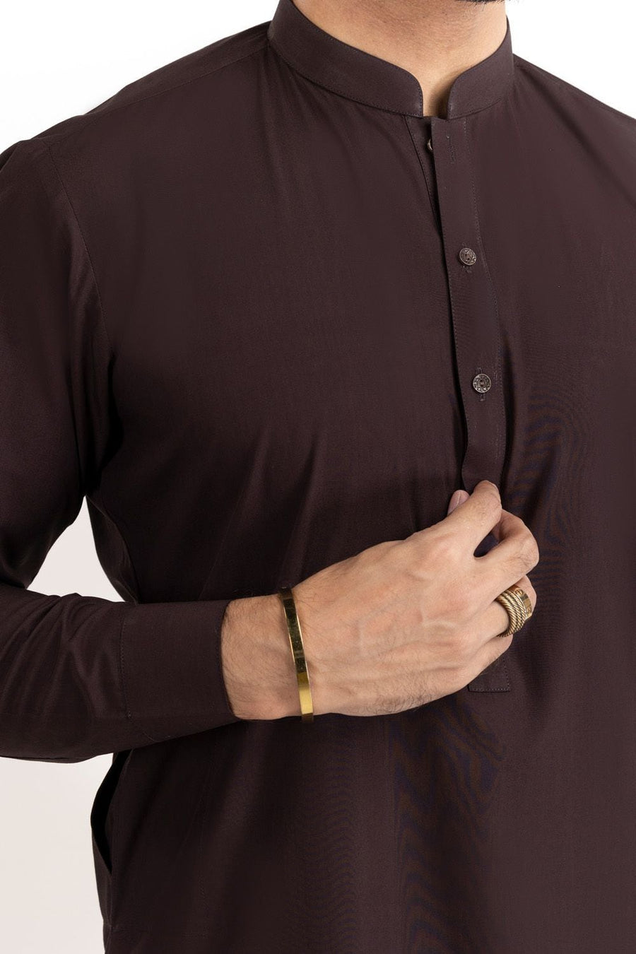 Midnight Navy Silk Blend 2-Piece Kurta | Classic Collar