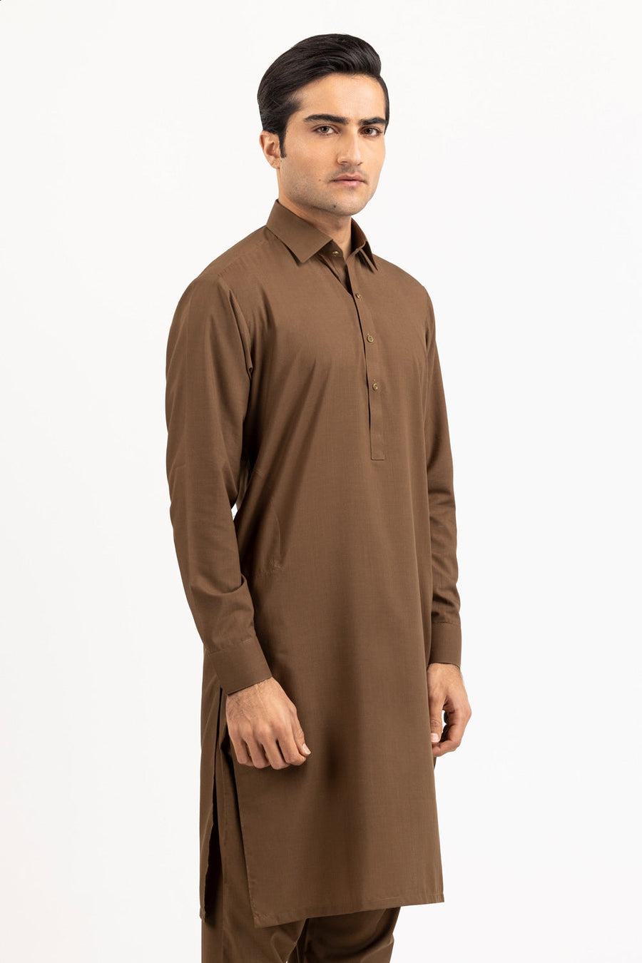 Midnight Navy Silk Blend 2-Piece Kurta | Classic Collar