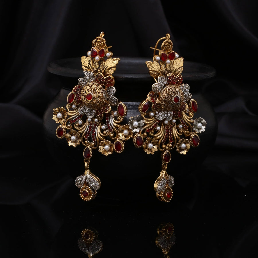 Kairi Zirconia with Crystal Earing 02 - Pehnaawaa