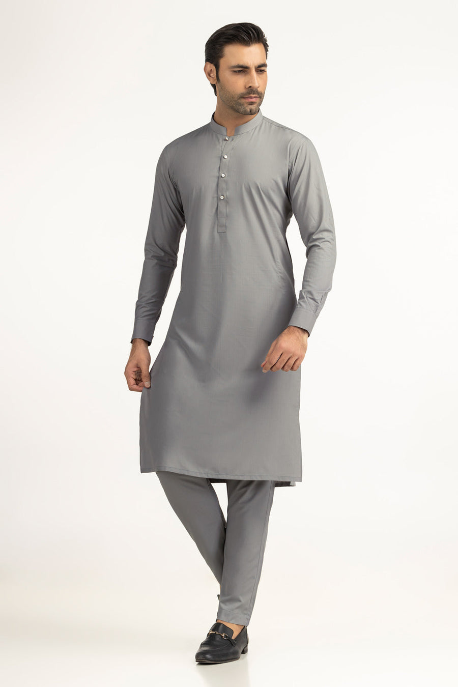 Off-White Linen 2-Piece Men's Kurta | Mandarin Collar