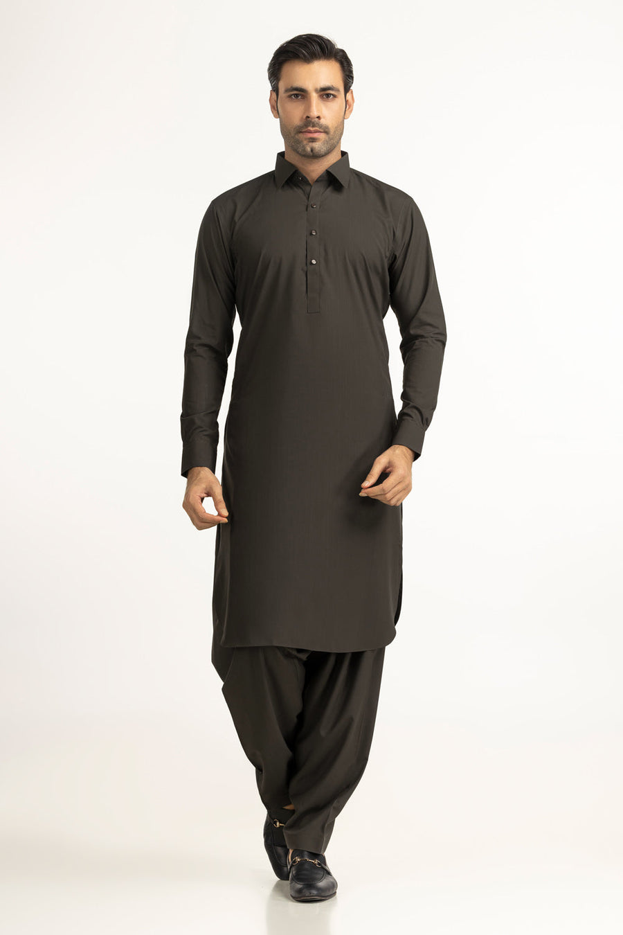 Off-White Linen 2-Piece Men's Kurta | Mandarin Collar