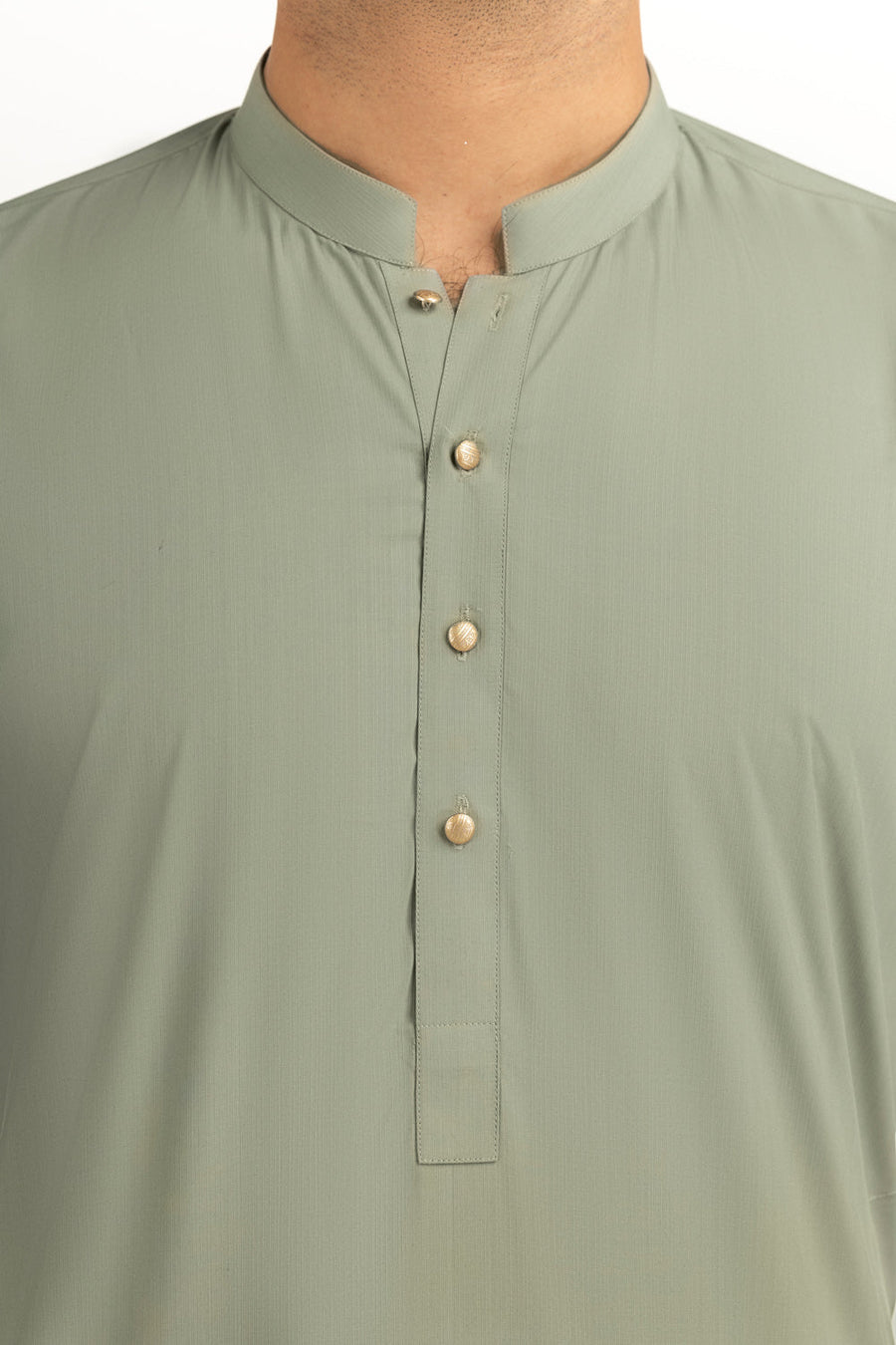 Off-White Linen 2-Piece Men's Kurta | Mandarin Collar