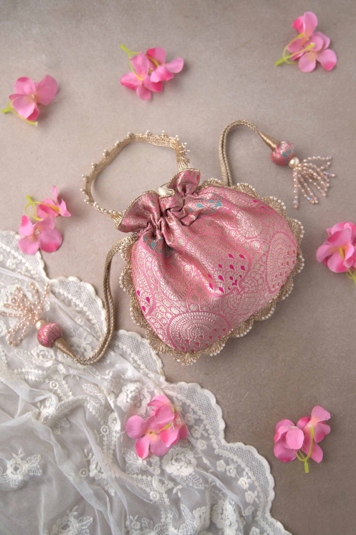 Pink Banarasi Other | Zari