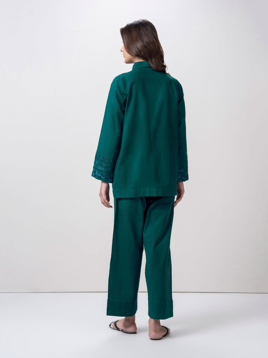 Khaddar Co - ord Set - Embroidered - Pehnaawaa