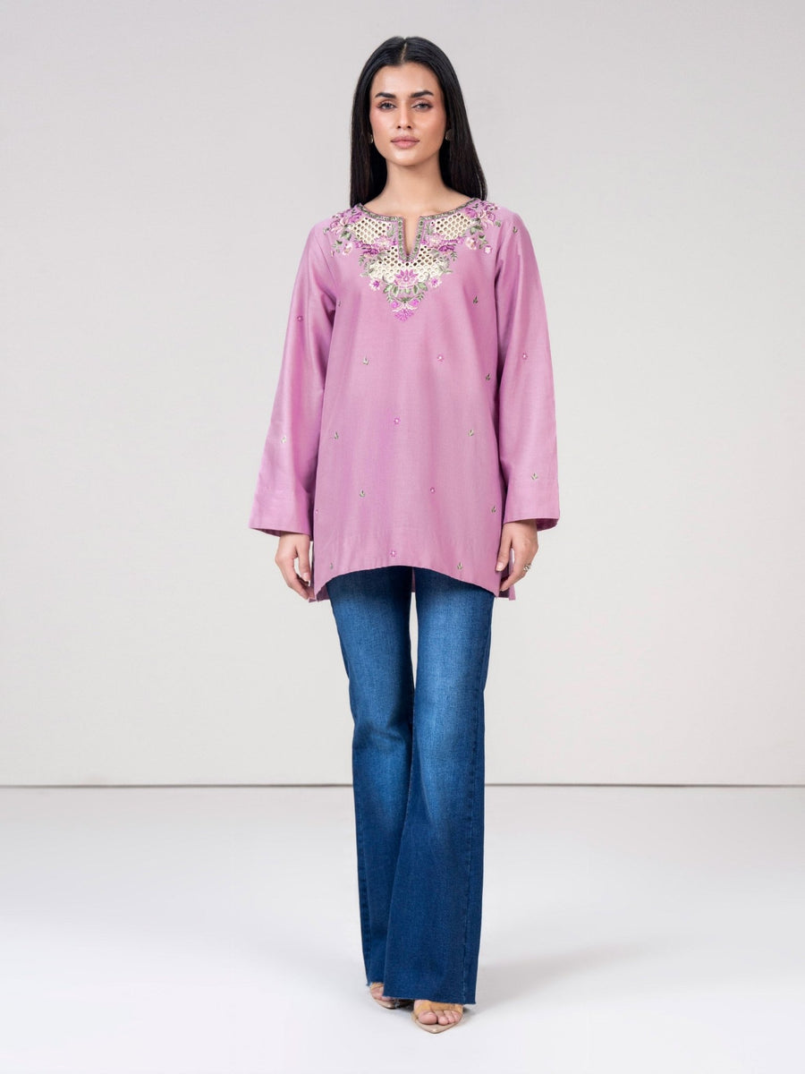 Khaddar Kurti - Embroidered - Pehnaawaa