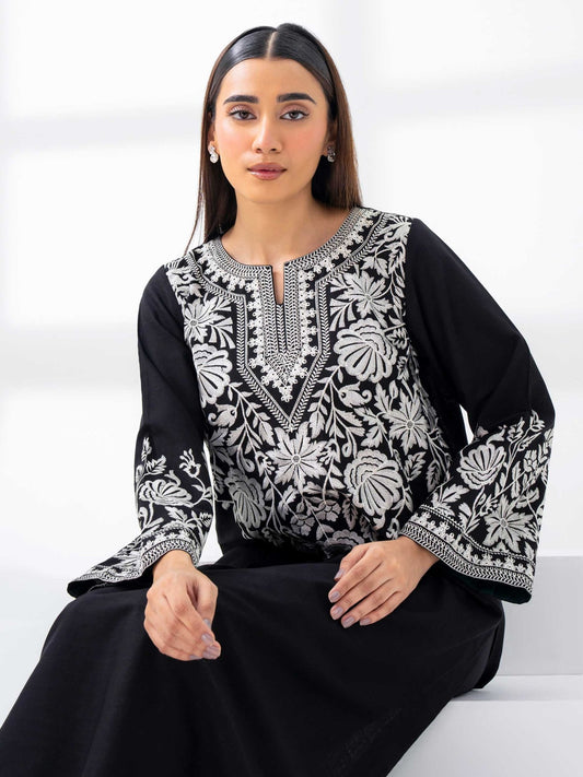 Khaddar Shirt - Embroidered (Pret) - Pehnaawaa