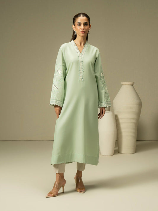 Khaddar Shirt - Embroidered (Pret) - Pehnaawaa