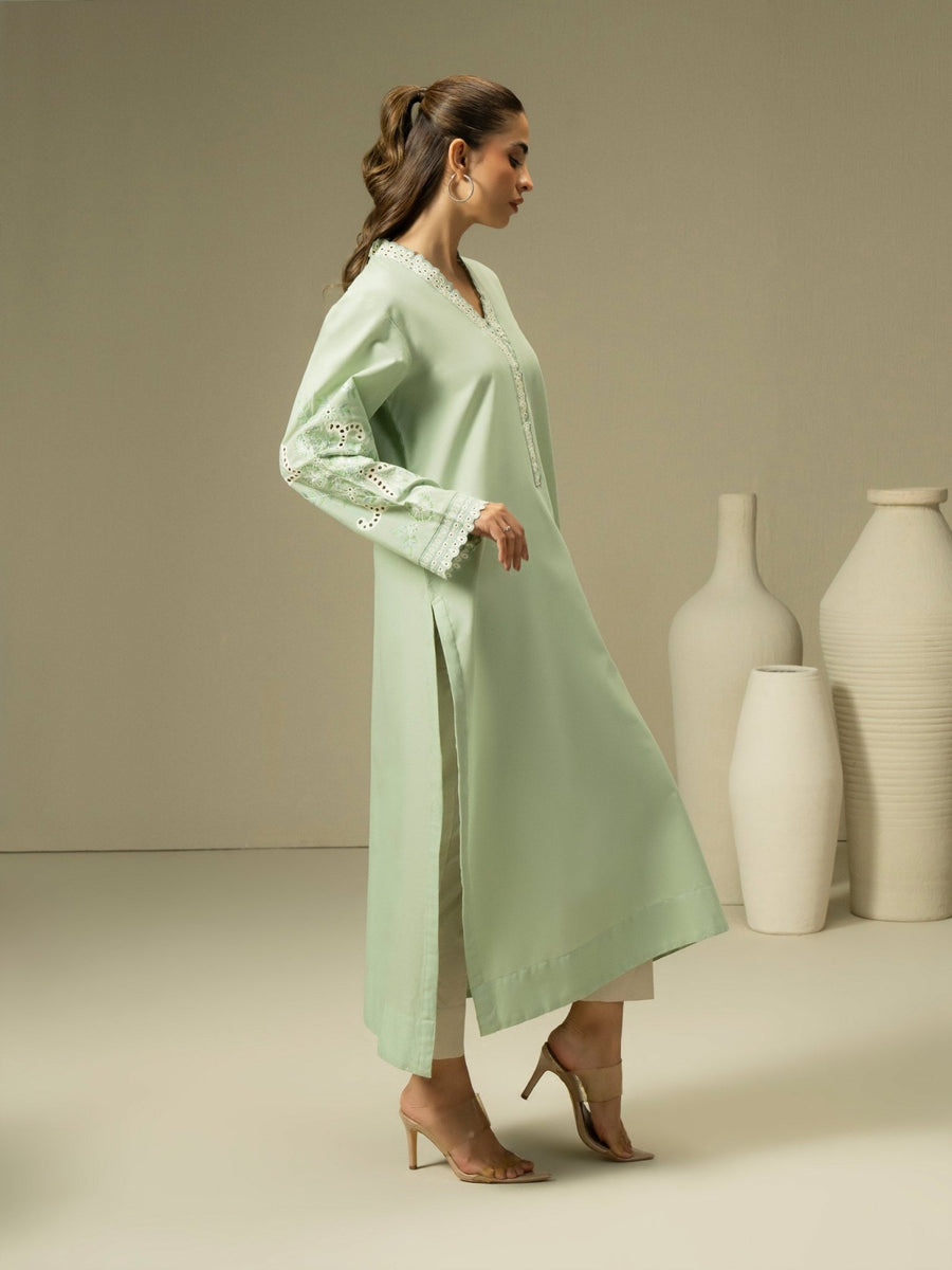 Khaddar Shirt - Embroidered (Pret) - Pehnaawaa