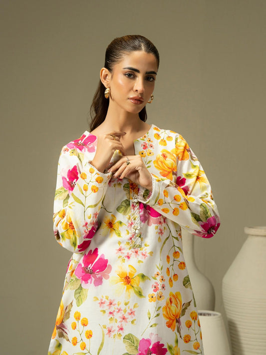 Khaddar Shirt - Printed (Pret) - Pehnaawaa