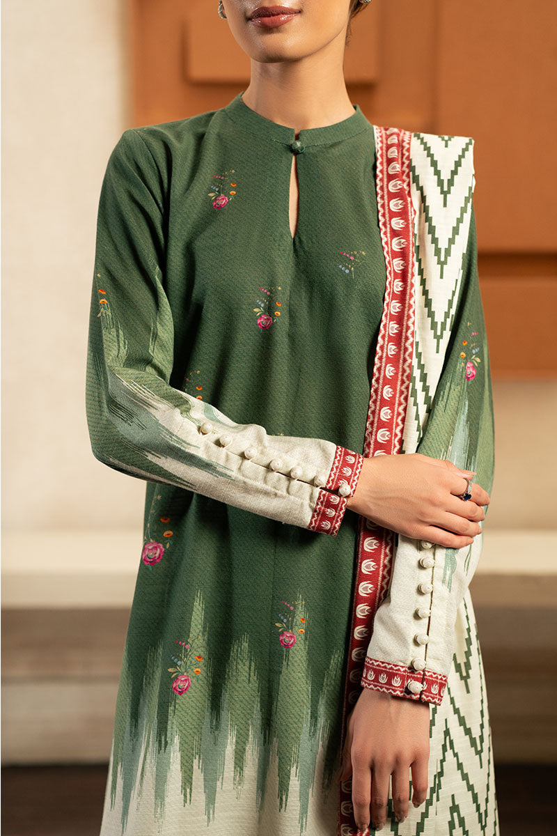 FOREST ECHO-2PC (SHIRT & DUPPATA) - Pehnaawaa