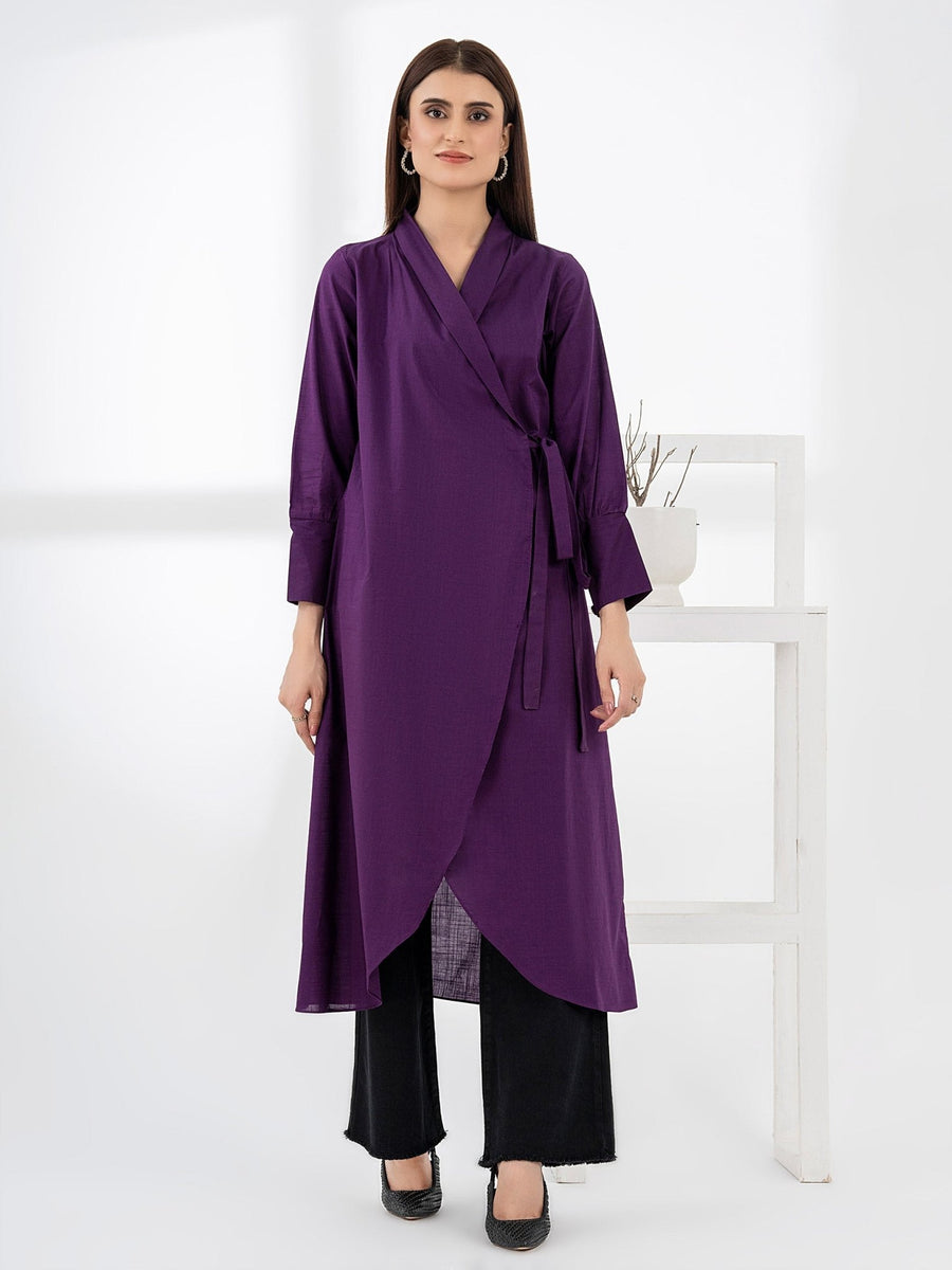 Lawn Cardigan - Dyed (Pret) - Pehnaawaa