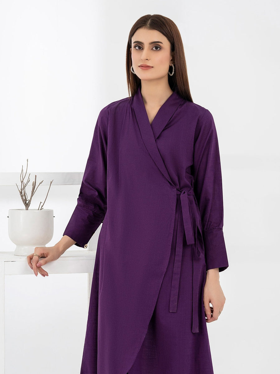 Lawn Cardigan - Dyed (Pret) - Pehnaawaa