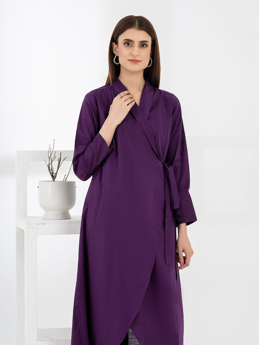Lawn Cardigan - Dyed (Pret) - Pehnaawaa
