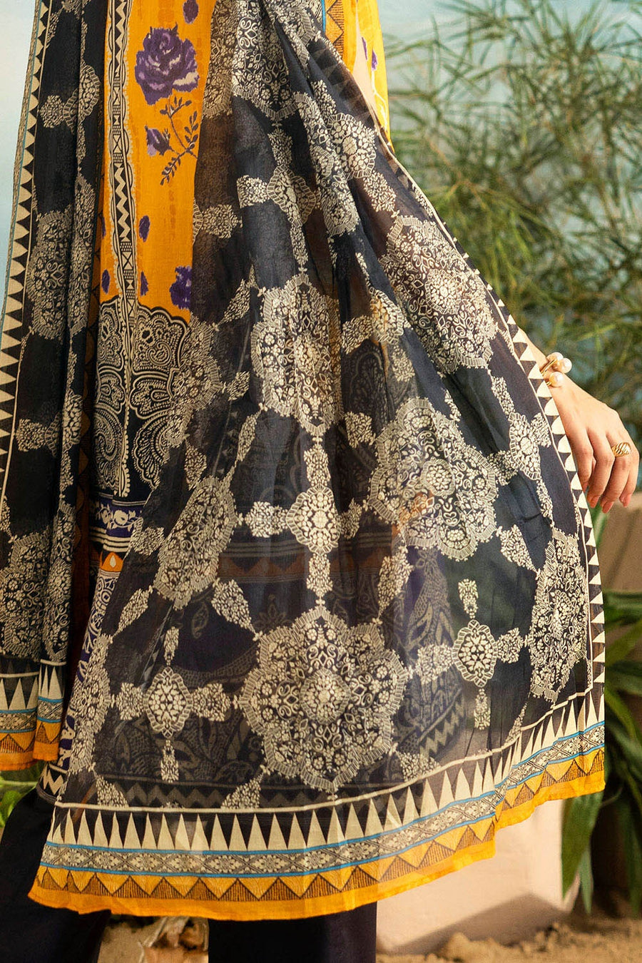 3PC Printed Lawn Summer Dress Set - Pehnaawaa