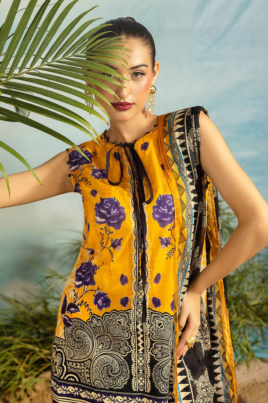 3PC Printed Lawn Summer Dress Set - Pehnaawaa