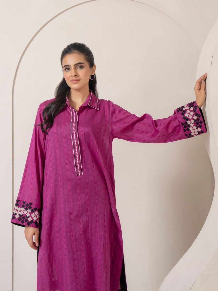 Lawn Shirt - Embroidered (Pret) - Pehnaawaa