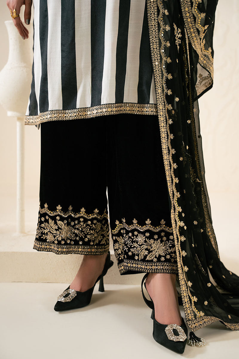 GLIDED GRACE-3PC (SHIRT, TROUSER & DUPATTA) - Pehnaawaa