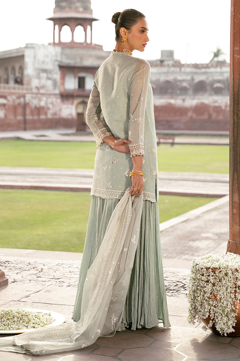 MINT HAZE-3PC (SHIRT, TROUSER & DUPATTA)
