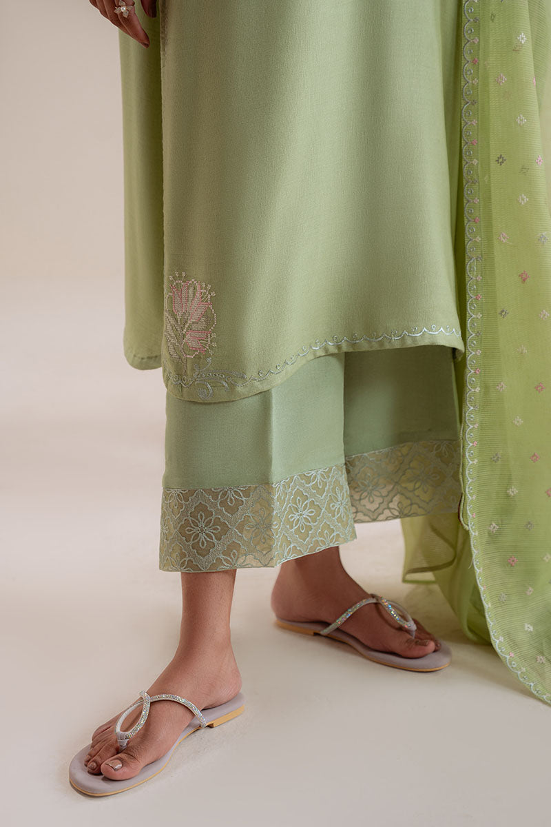 PALM TREE-3PC (SHIRT, TROUSER & DUPATTA) - Pehnaawaa