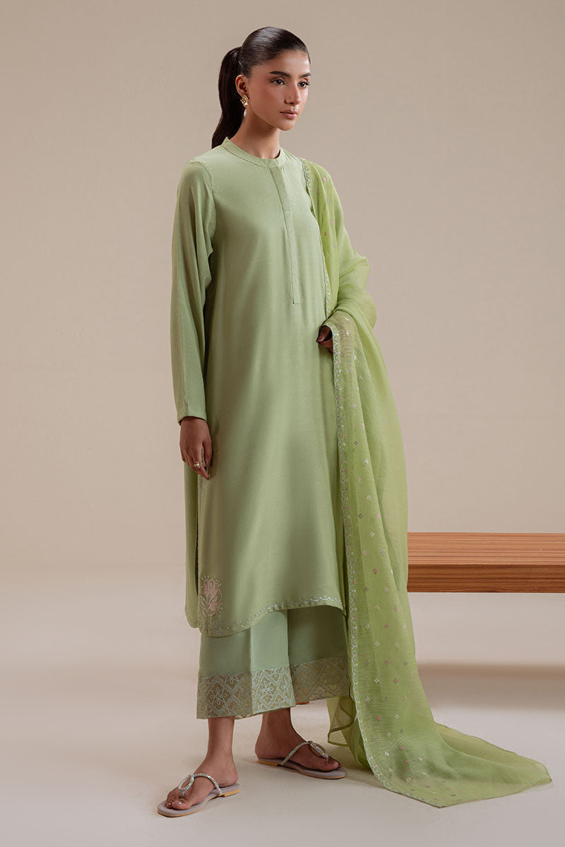 PALM TREE-3PC (SHIRT, TROUSER & DUPATTA) - Pehnaawaa