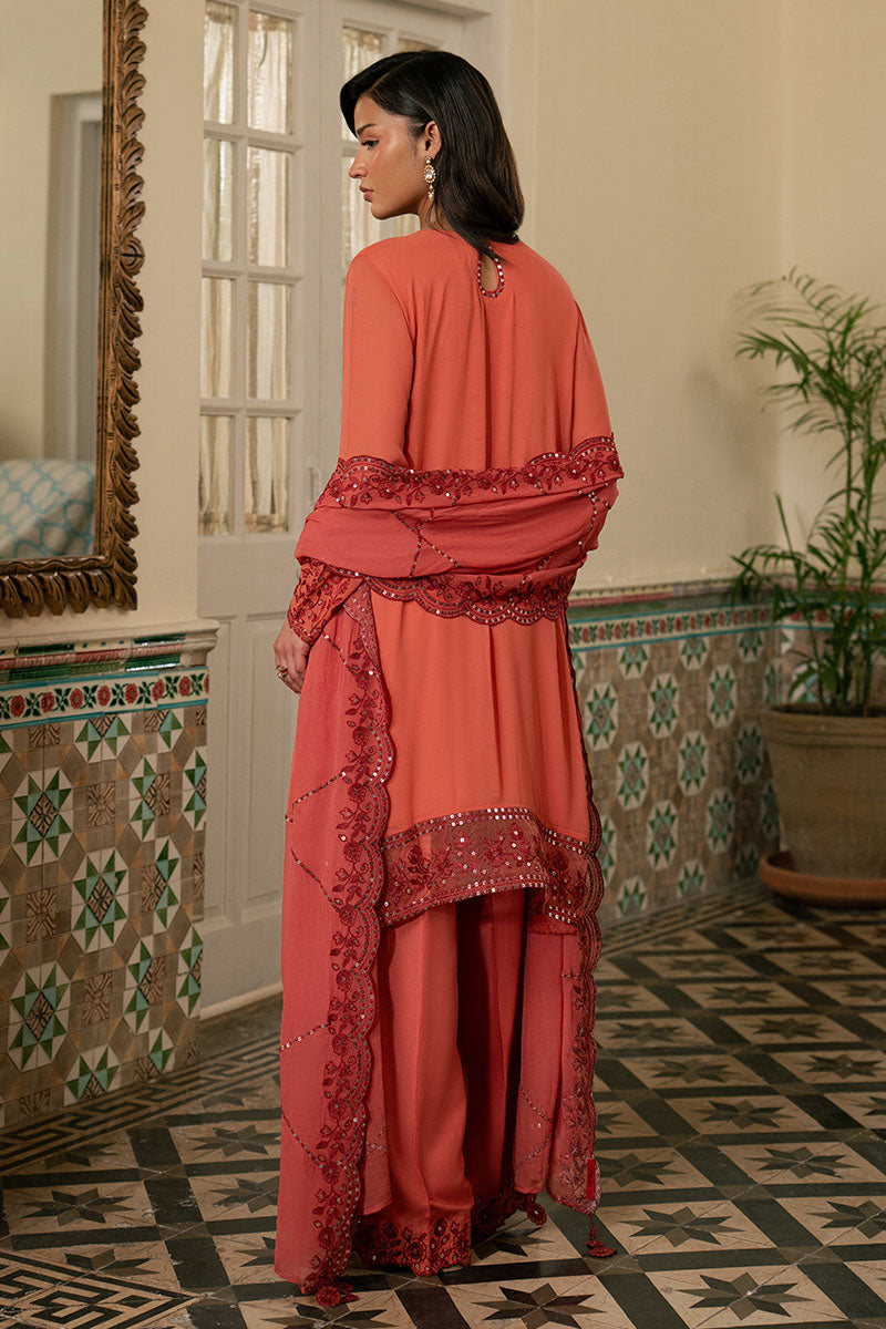 FADED ROSE-3PC (SHIRT, TROUSER & DUPATTA) - Pehnaawaa