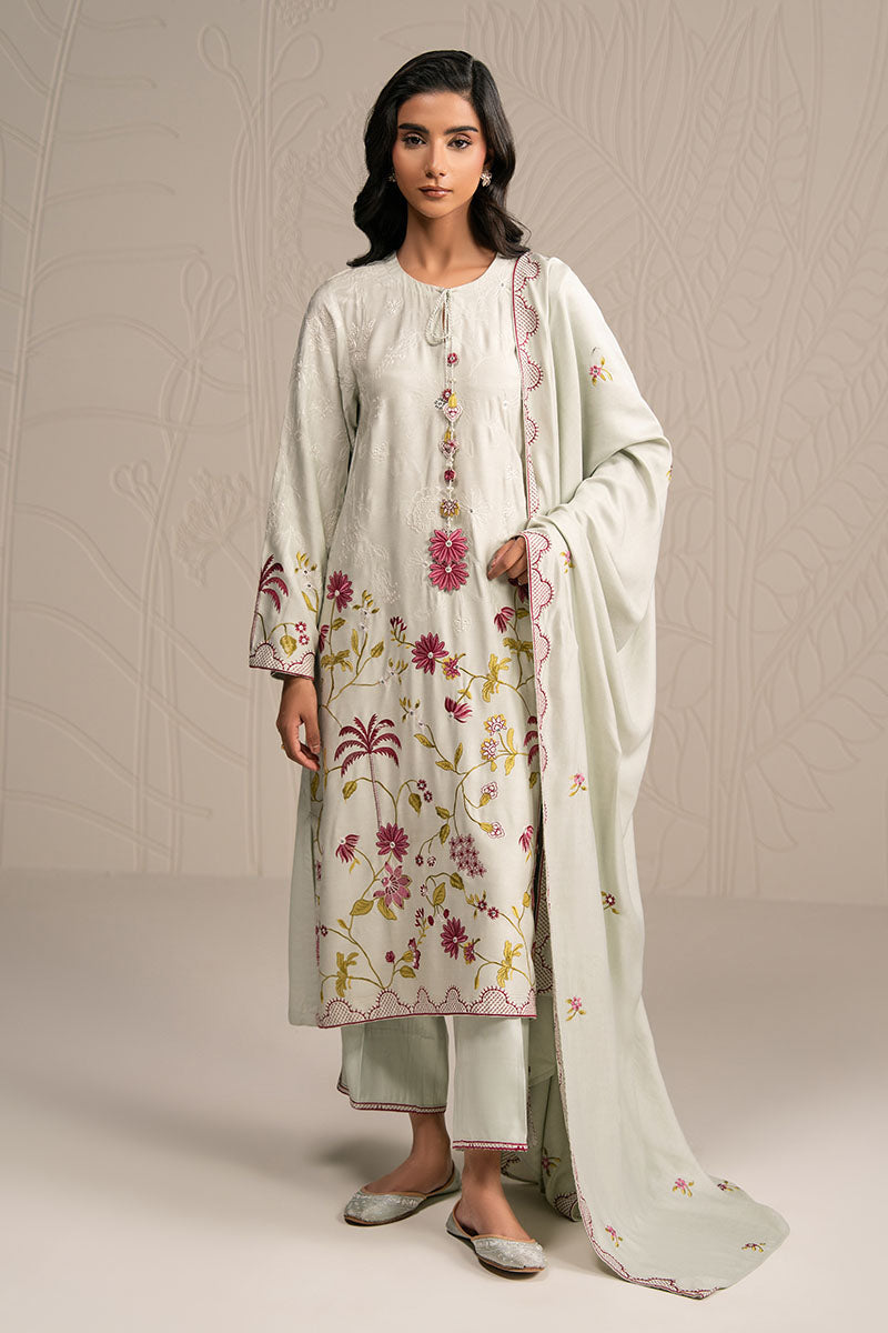 PASTEL GROVE-3PC (SHIRT, TROUSER & DUPATTA) - Pehnaawaa