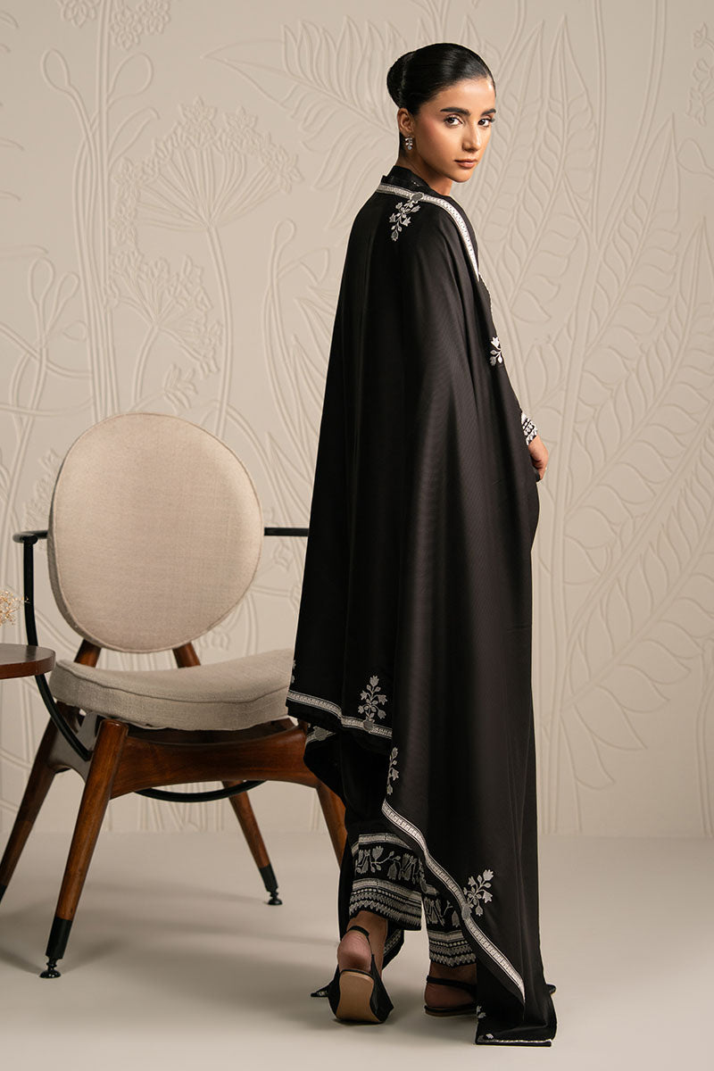 NOIR ECRU-3PC (SHIRT, TROUSER & DUPATTA) - Pehnaawaa