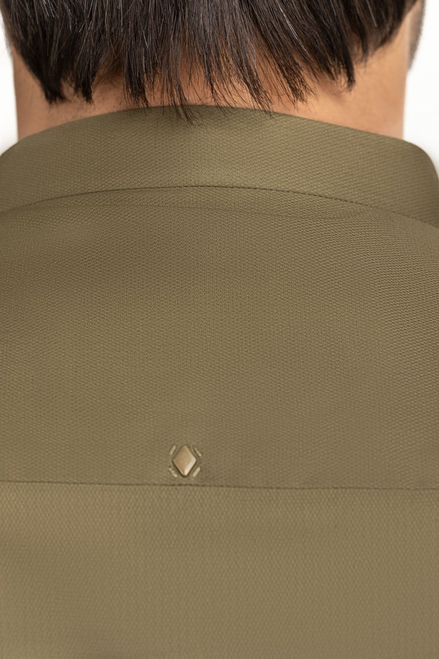 Sage Green Cashmere Silk 2-Piece Kurta | Mandarin Collar