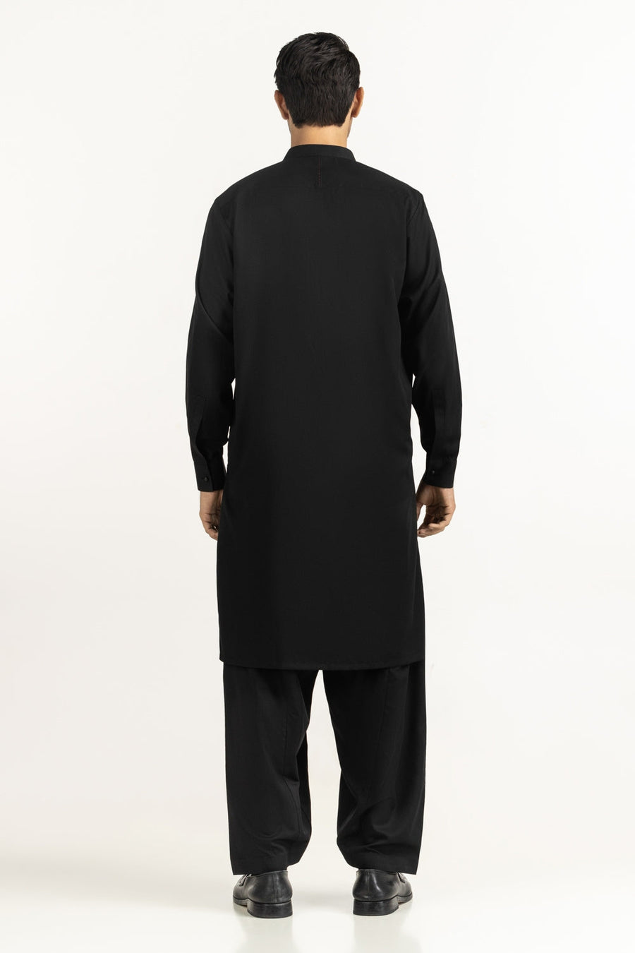 Midnight Mulberry Silk 2-Piece Kurta | Mandarin Collar