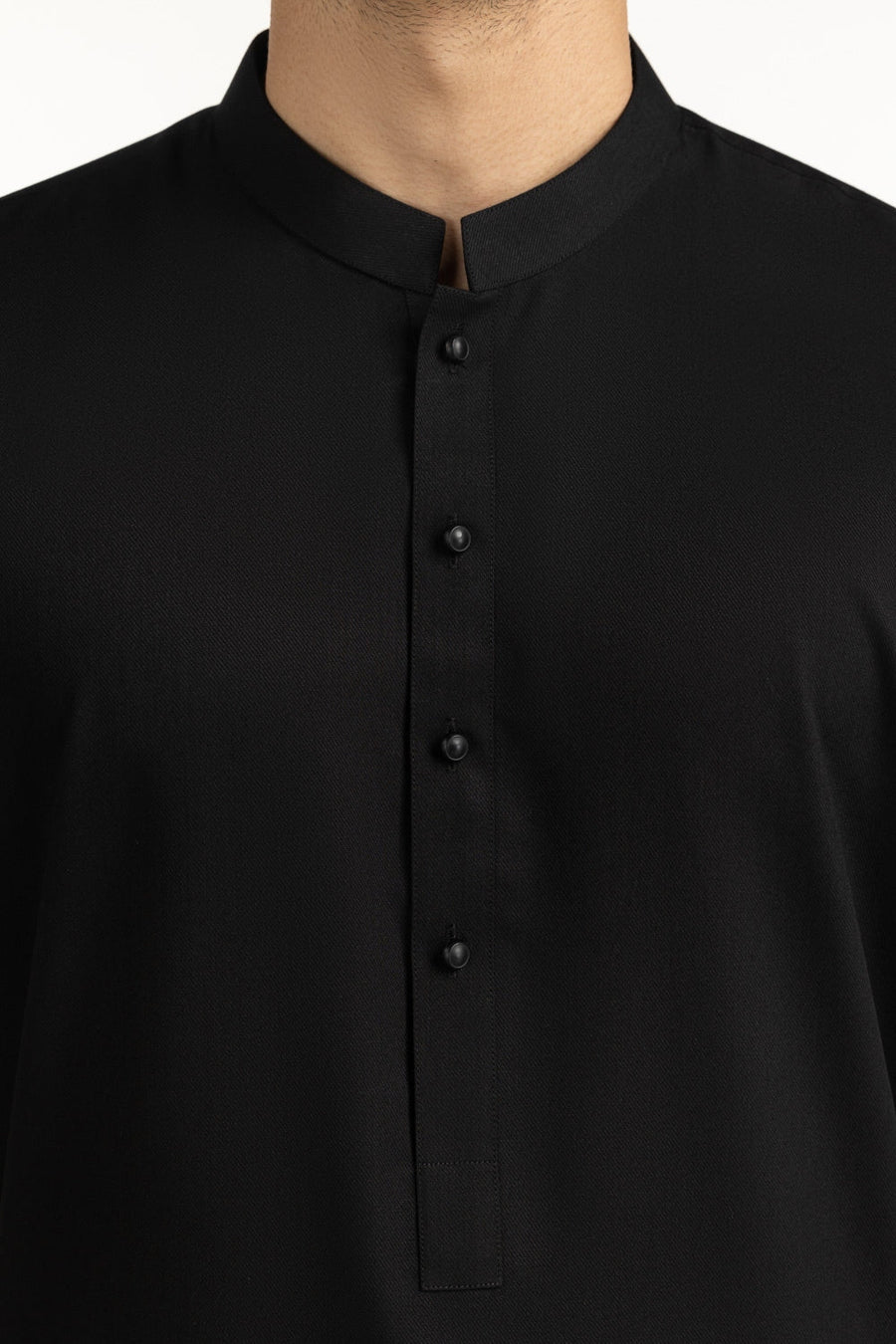 Midnight Mulberry Silk 2-Piece Kurta | Mandarin Collar