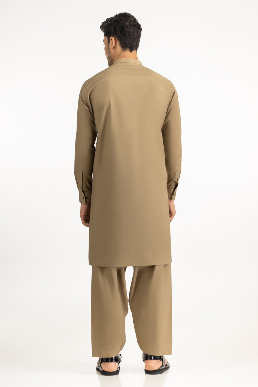 Warm Beige Cotton Silk 2-Piece Salwar Kameez | Relaxed Fit