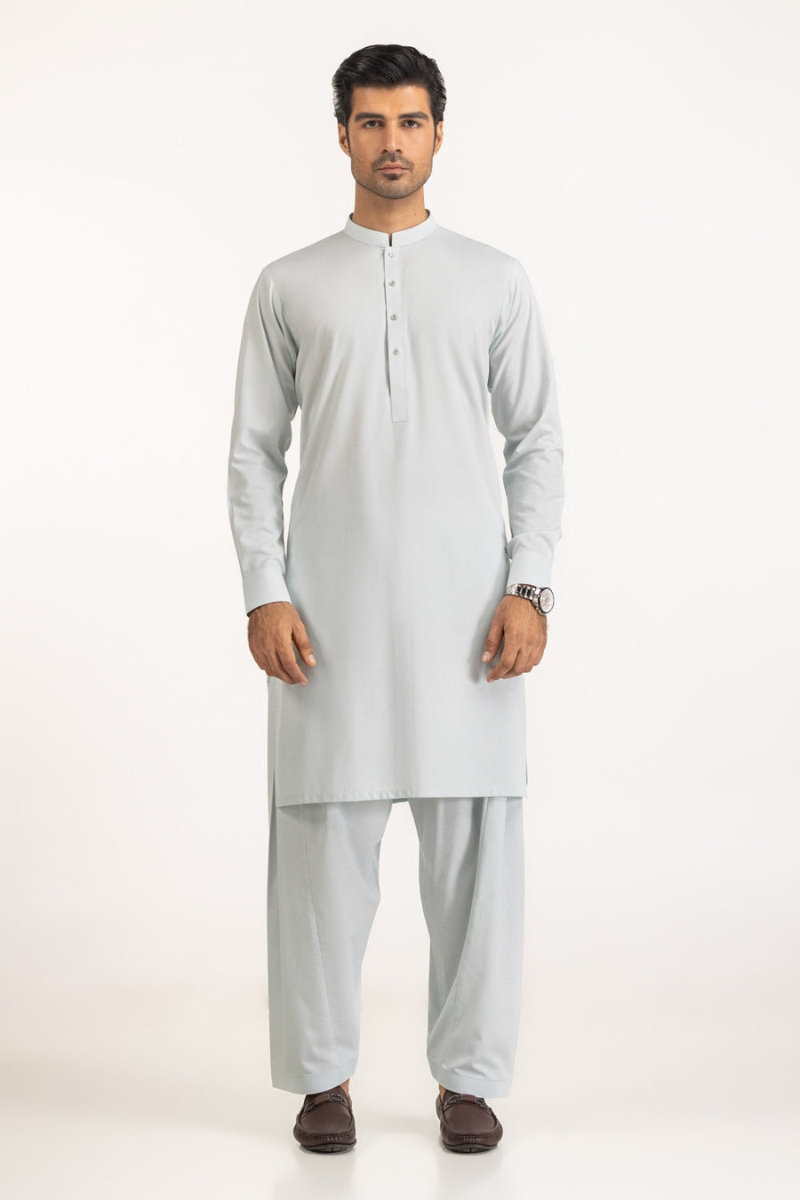 Mint Cotton 2-Piece Men's Kurta | Mandarin Collar