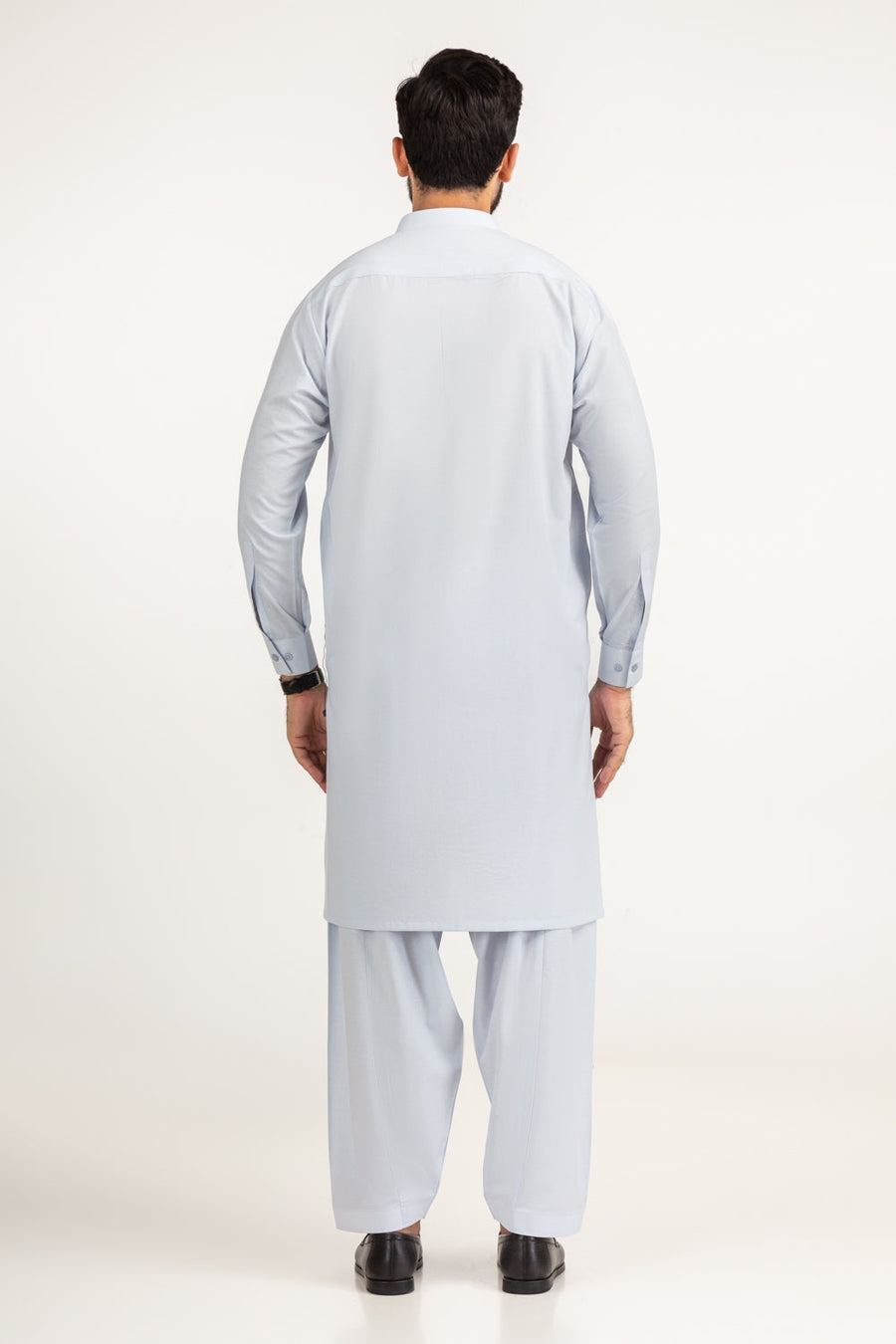 Off-White Cotton 2-Piece Kurta | Mandarin Collar Henley
