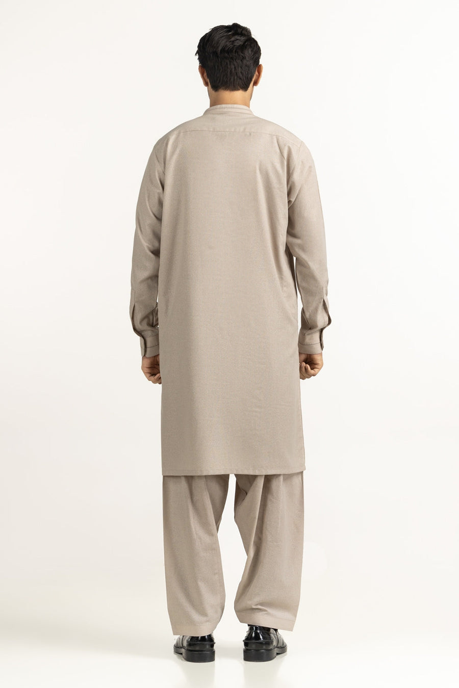Sage Linen 2-Piece Kurta Set | Mandarin Collar