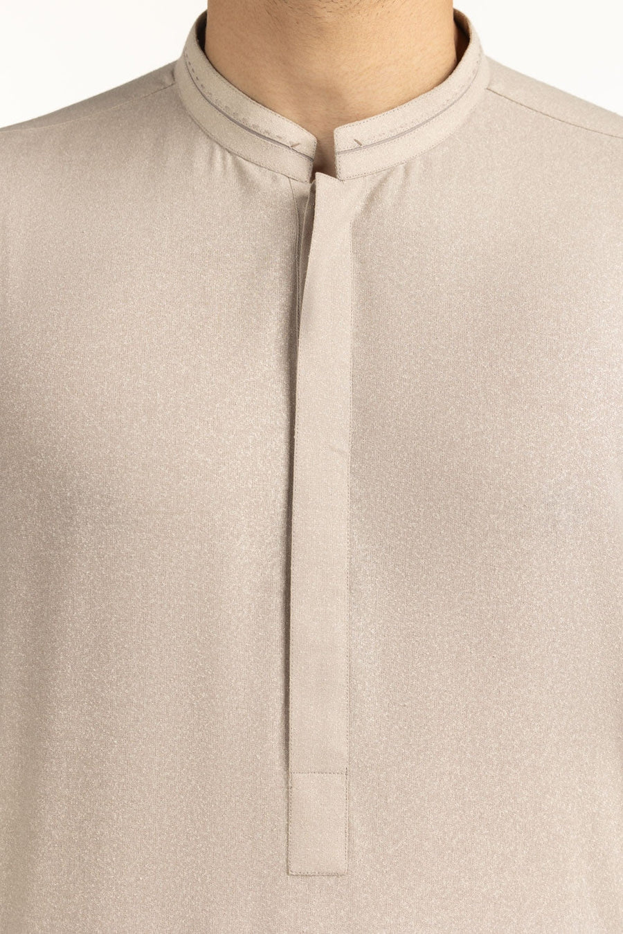 Sage Linen 2-Piece Kurta Set | Mandarin Collar