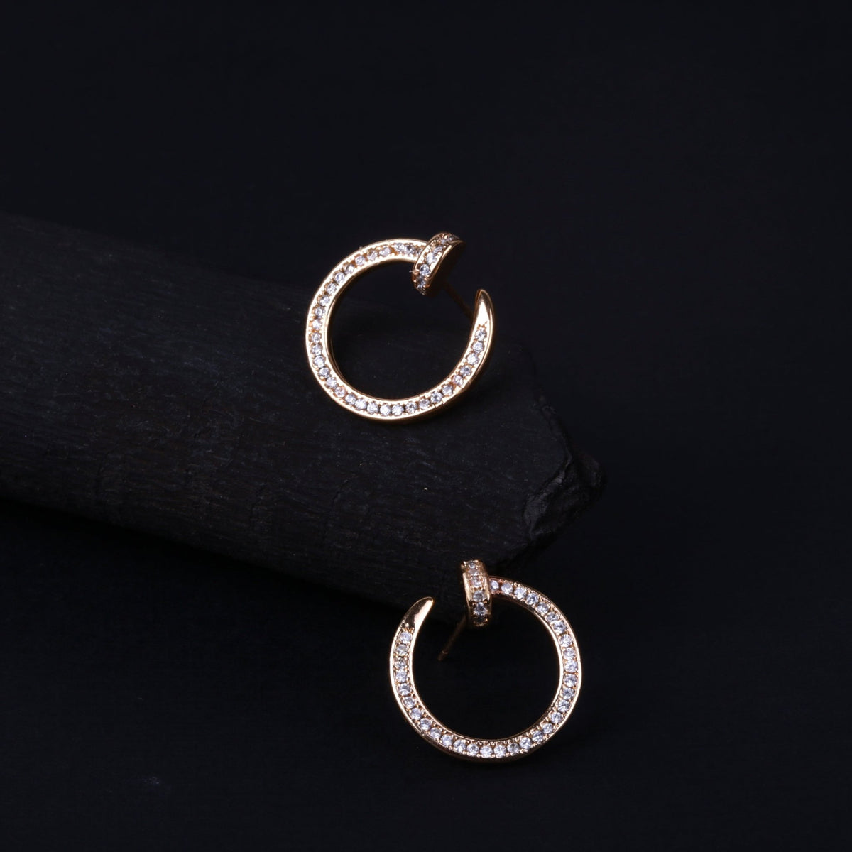 Sparkling Circle Hoop Earrings