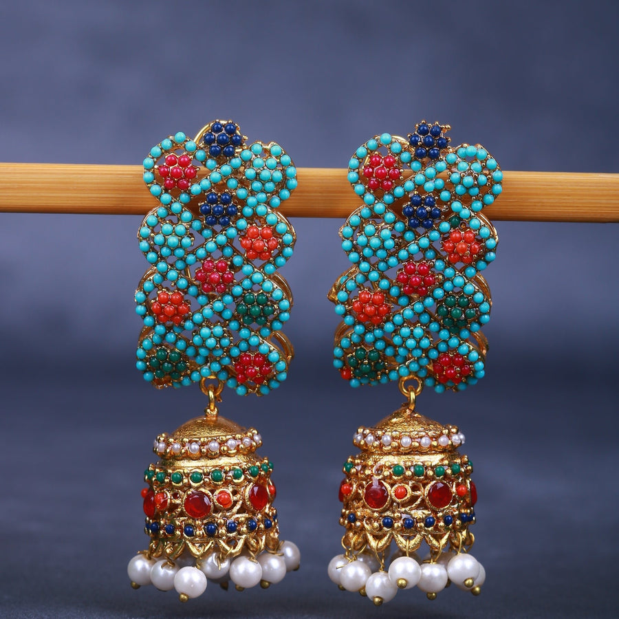 Naurattan Jhumka Pair - Pehnaawaa