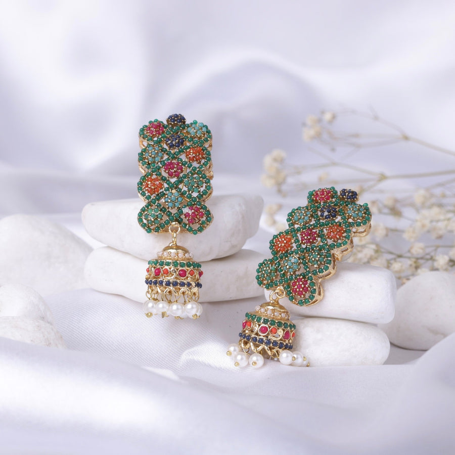 Naurattan Jhumka Pair - Pehnaawaa