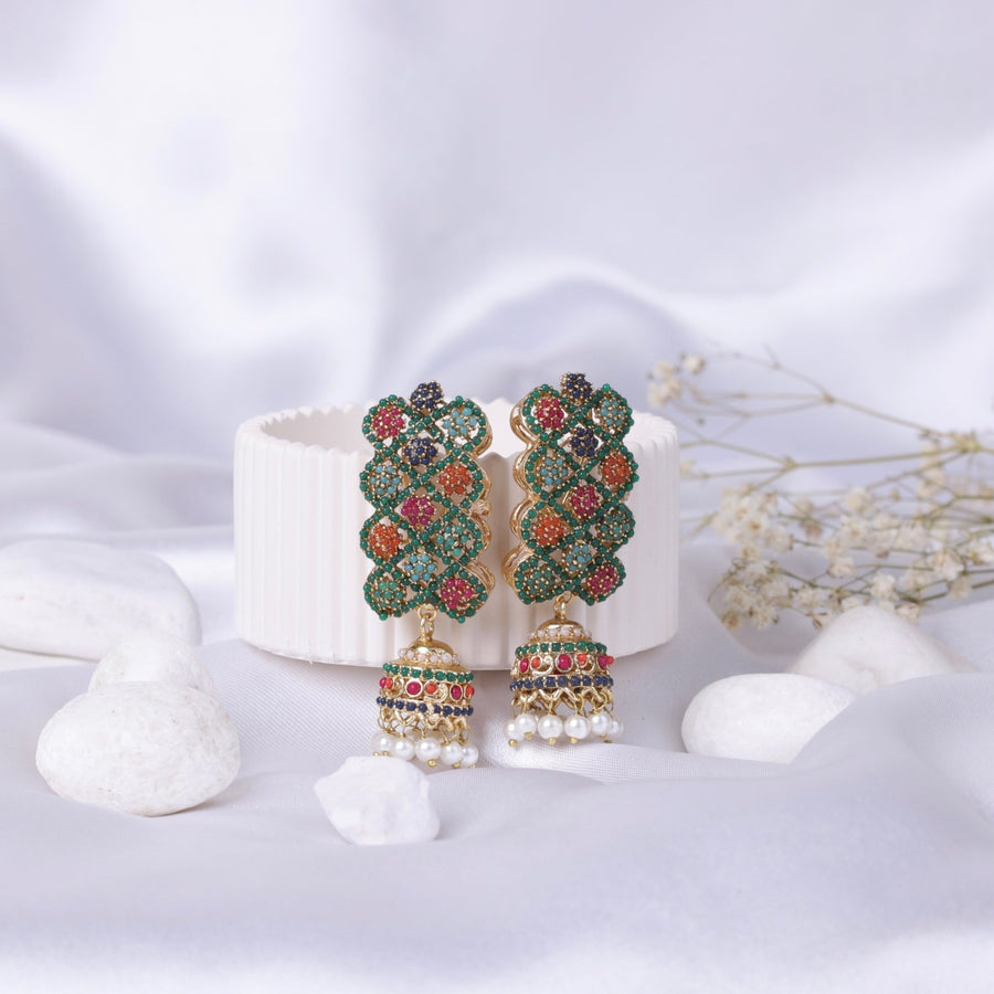 Naurattan Jhumka Pair - Pehnaawaa